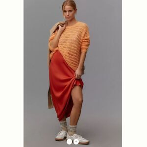 Anthropologie Pilcro Open-Stitch Wool Jumper Sweater